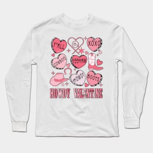 Howdy Valentine Cowgirl Long Sleeve T-Shirt
